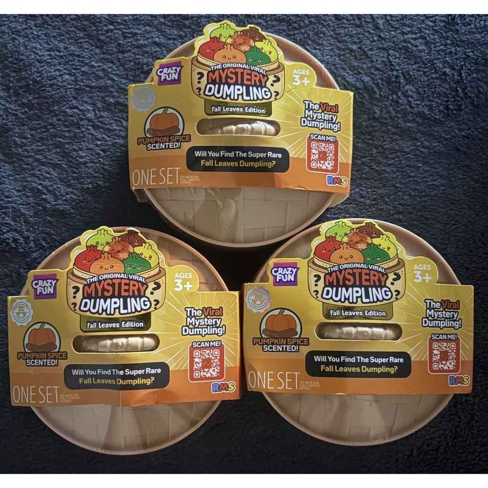Rms Crazy Fun Mystery Dumpling NEW FALL LEAVES EDITION Lot Of 3